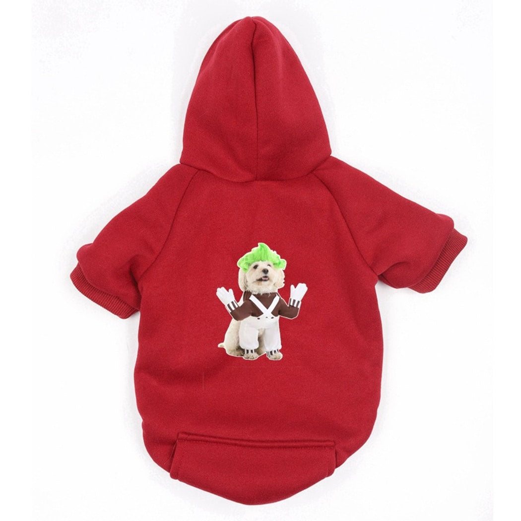 Ozzie - Cartoon Print Hooded Pet Sweatshirt