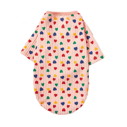 Ozzie - Heart Print Long Sleeve Dog Clothing