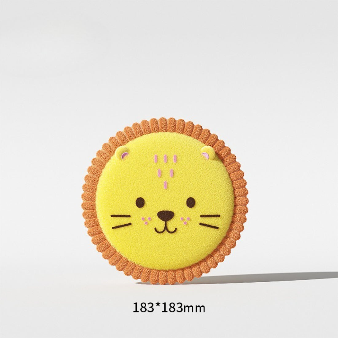 Petkin Animal Plush Flying Disc dog toy displayed flat with visible stitching details