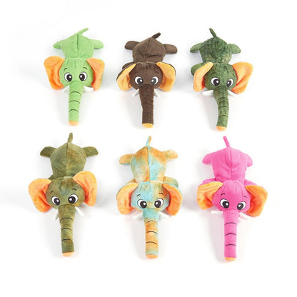 Petkin - Colorful Elephant Squeaky Dog Toy