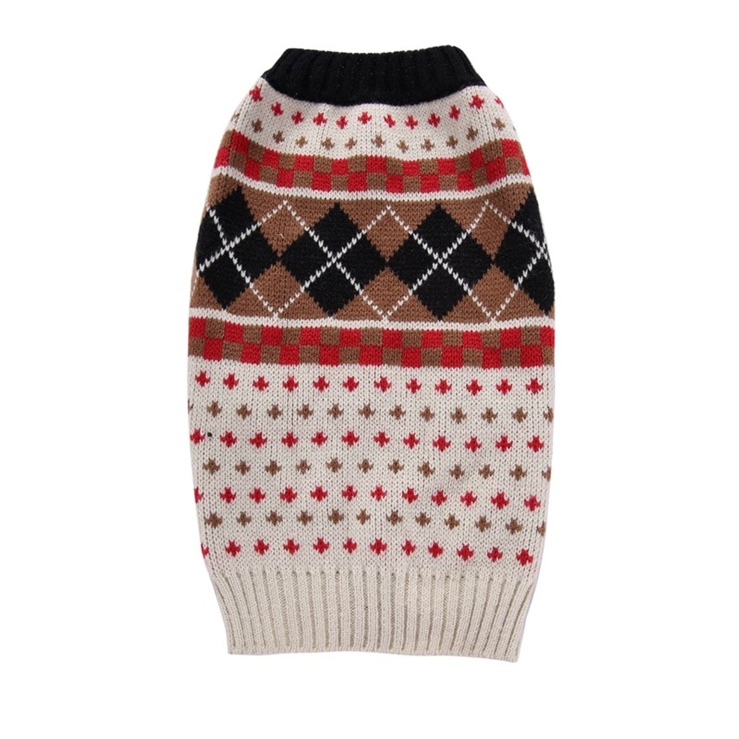 Ozzie - Plaid Pattern British Style Dog Sweater
