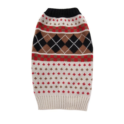Ozzie - Plaid Pattern British Style Dog Sweater