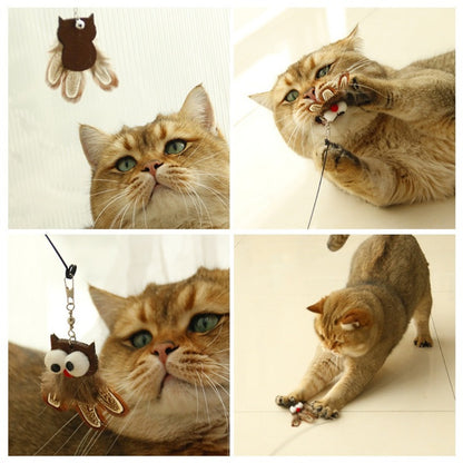 Moo – Owl & Bird Feather Wand Toy