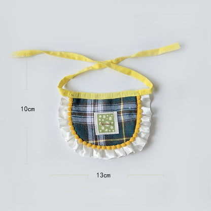 Mokka - Edgy Style Green Plaid Pet Bib