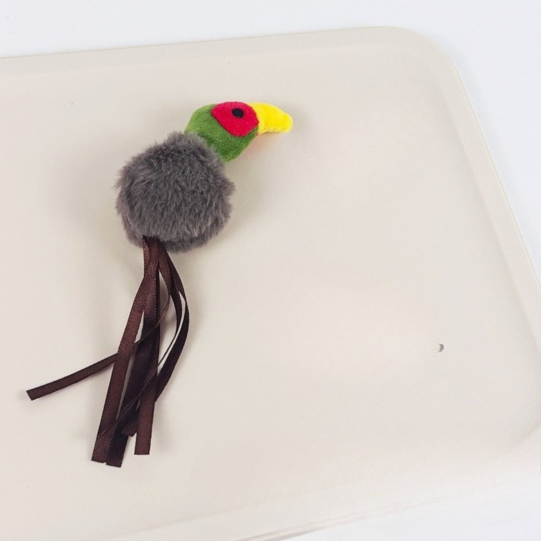 Moo cat stick toy displayed on white background showing full length