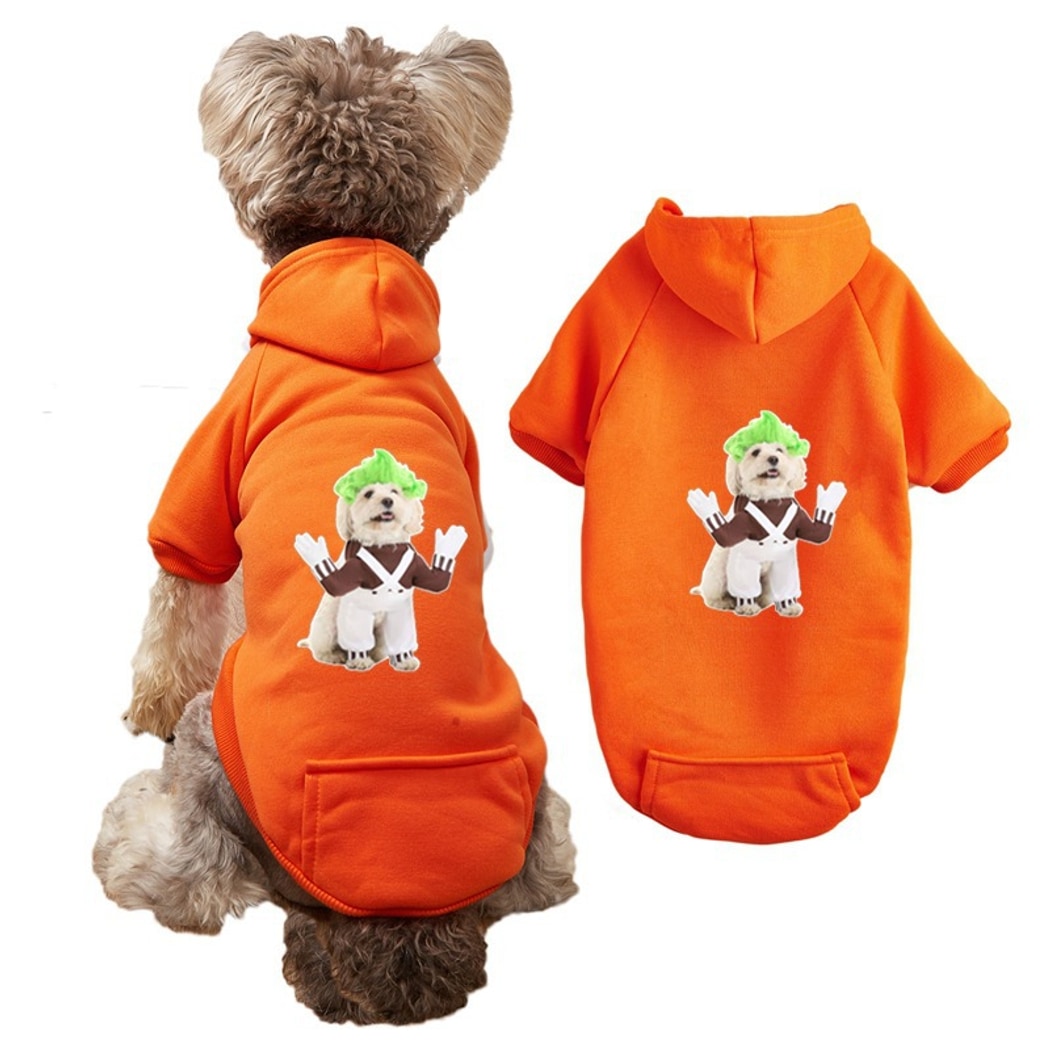 Ozzie - Cartoon Print Hooded Pet Sweatshirt