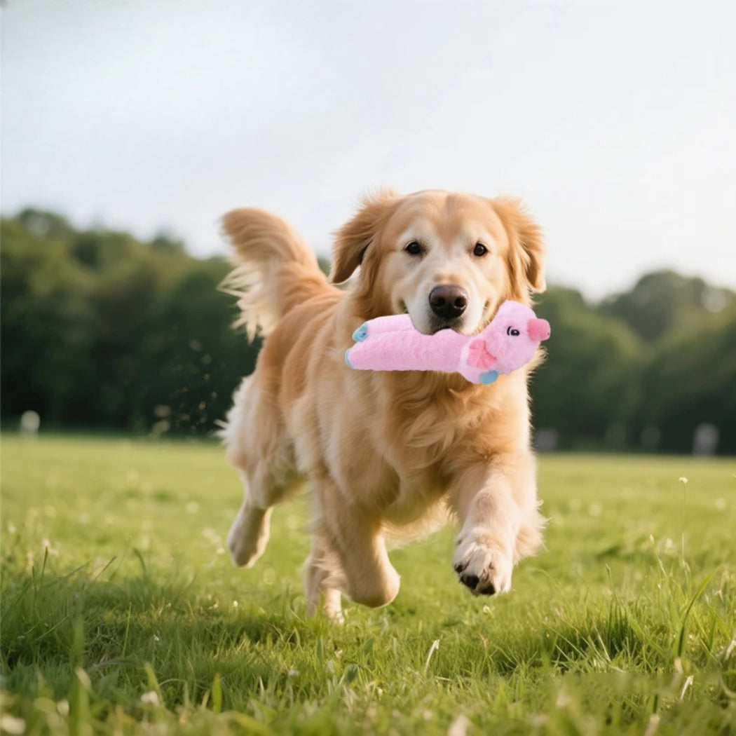 Petkin - Elongated Animal-Character Plush dog toy