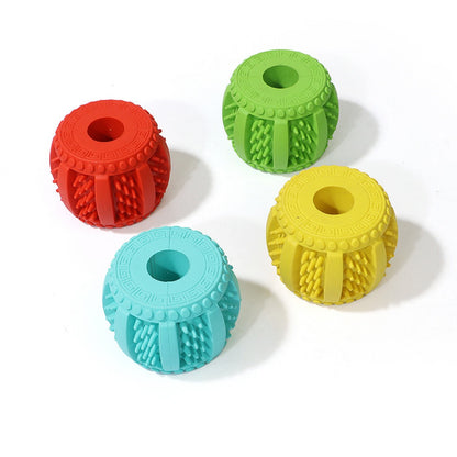 Dog chewing on Petkin durable rope and rubber chew toy
