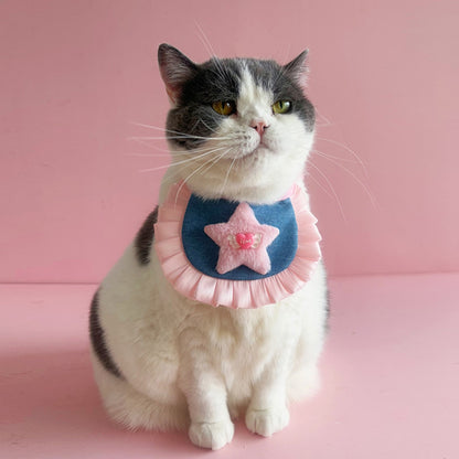 Mokka - Denim Style Star Decorative Pet Bib
