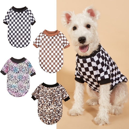 Ozzie - Checkerboard Print Pullover Pet T-Shirt