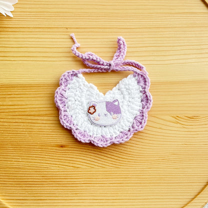 Mokka - Cartoon Animal Crochet Cat Bib