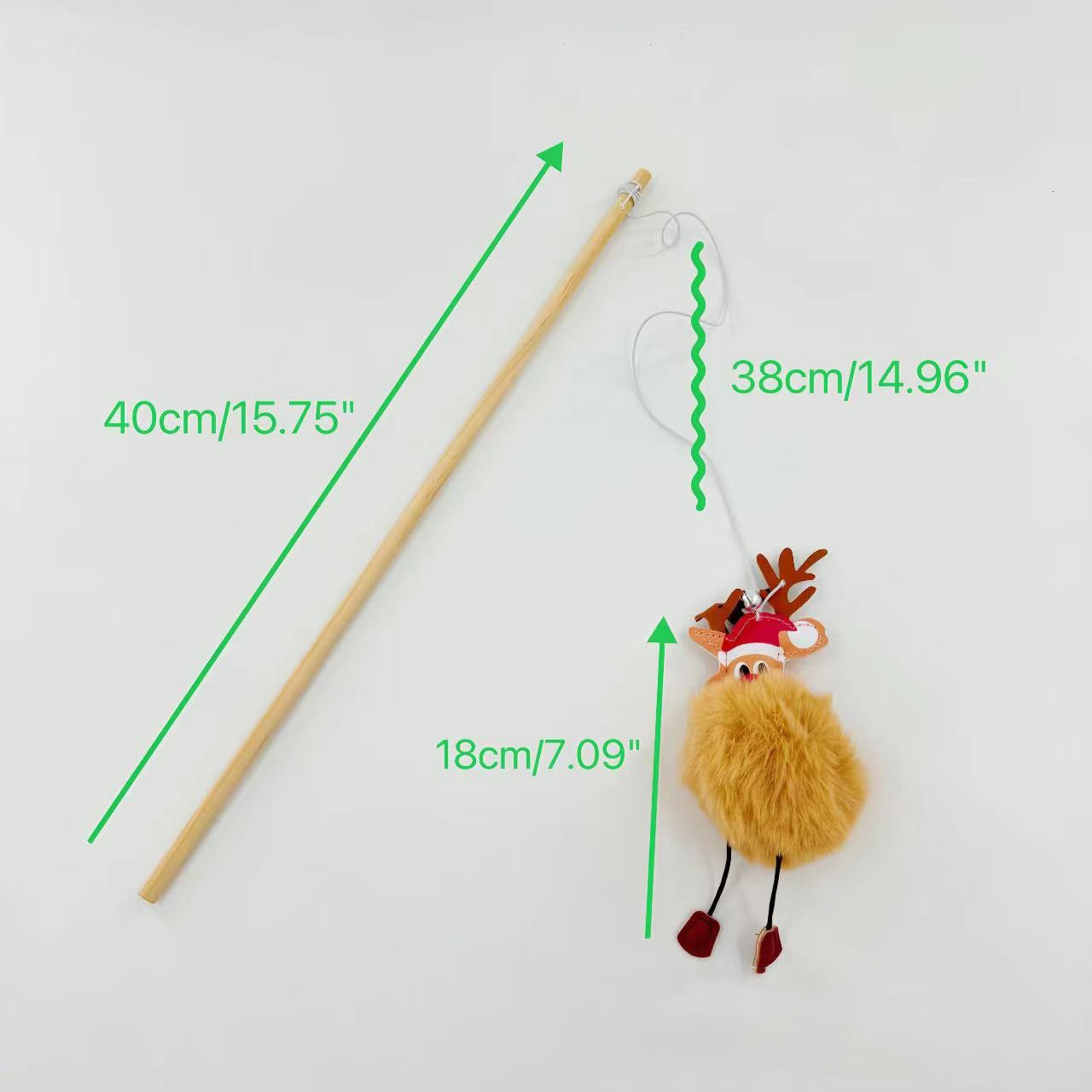 Christmoo - Christmas Reindeer Cat Wand Toy