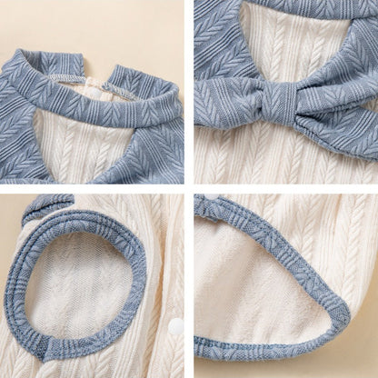 Ozzie soft knit sailor pet vest shown from the back view