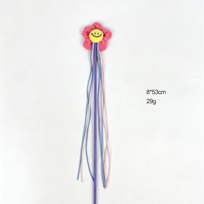 Moo - Smiley Flower Tassel Cat Teaser Wand Toy