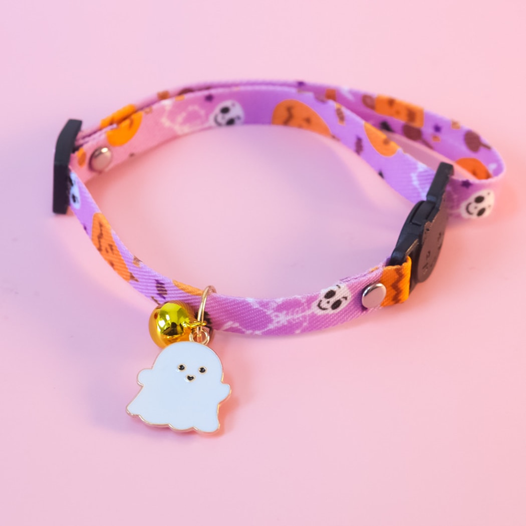 Halloweek - Halloween Pumpkin Ghost Cat Collar