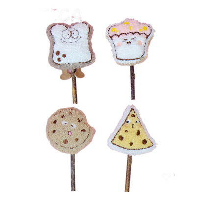 Moo - Snack Shaped Plush Stick Cat Toy