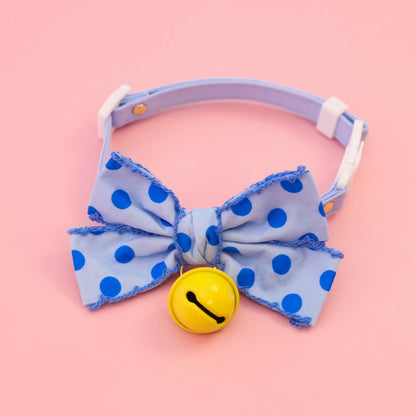Mokka - Polka Dot Bow Bell Cat Collar