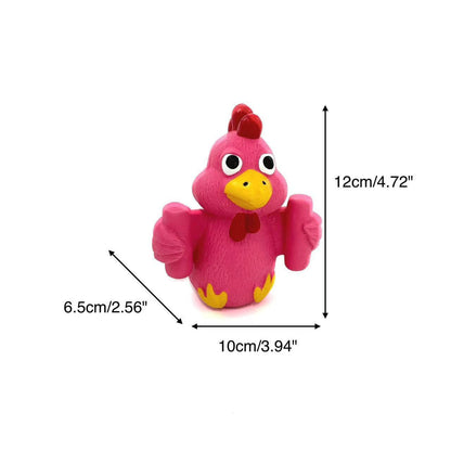Petkin rubber squeaky toy with a playful animal character for dogs