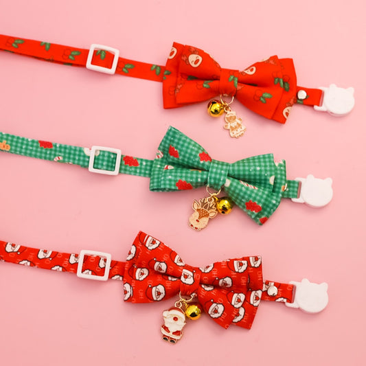 Christmoo - Christmas Bow Bell Adjustable Cat Collar