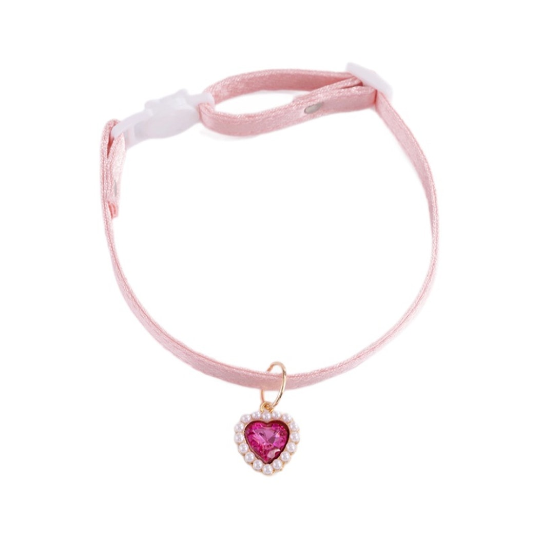 Mokka - Cute Heart Detail Adjustable Cat Collar