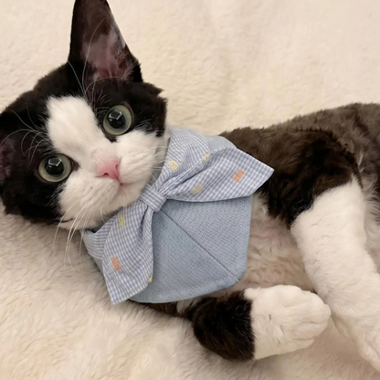 Mokka - Sweet Shirt Collar Bow Pet Bandana