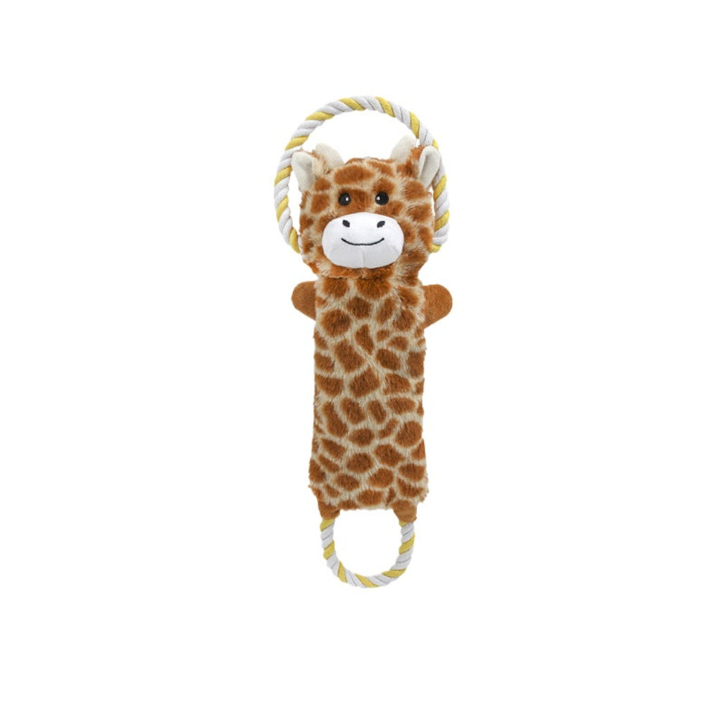 Petkin - Safari Animal Plush Rope Dog Toy