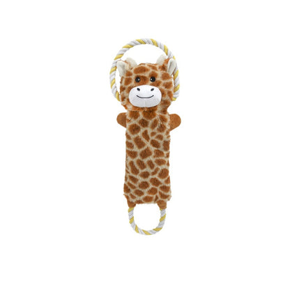 Petkin - Safari Animal Plush Rope Dog Toy