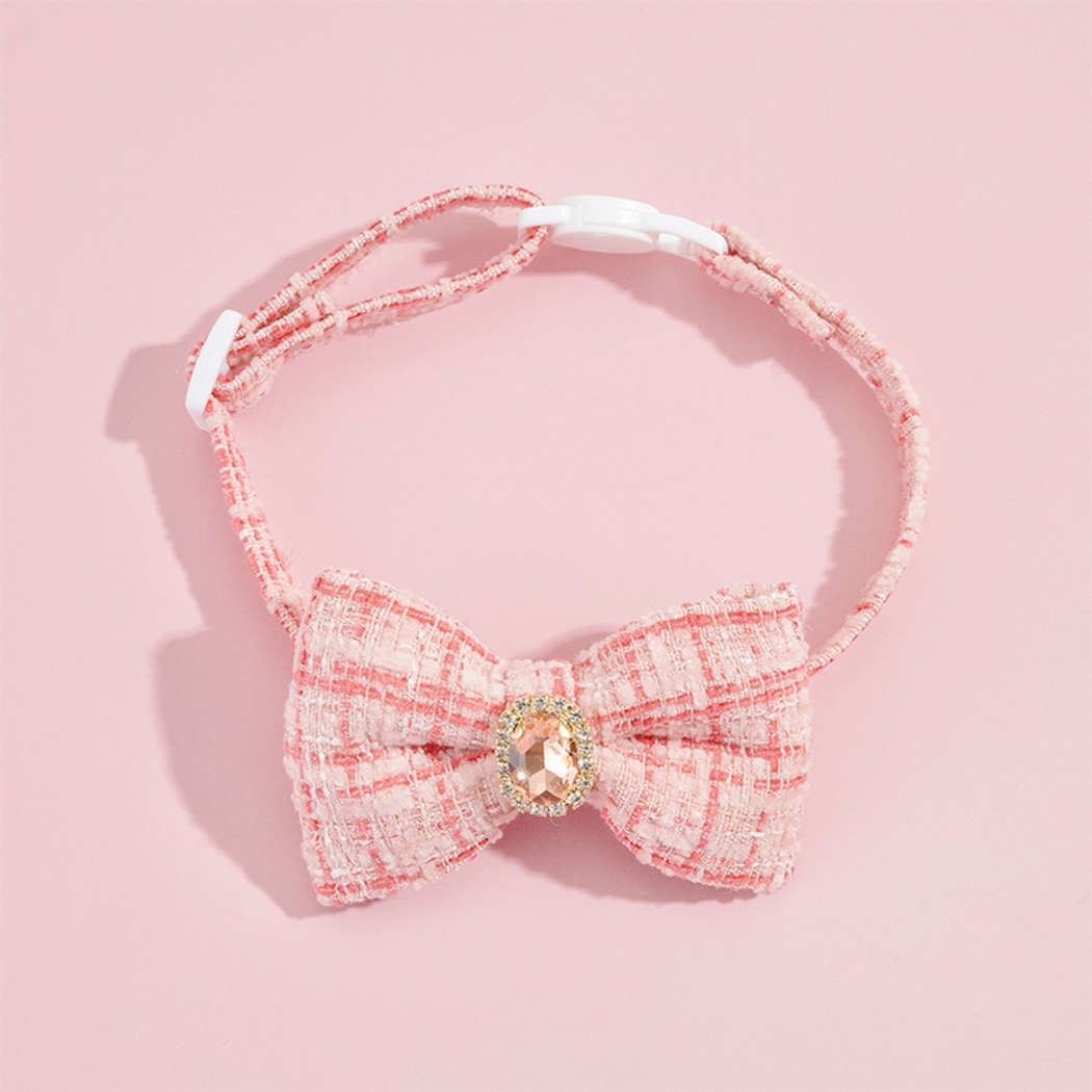 Mokka - Princess Style Plaid Bowknot Cat Collar