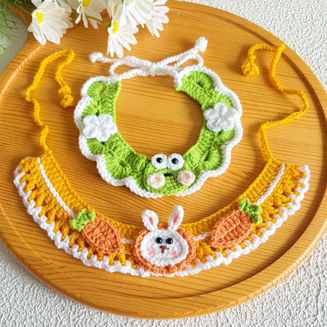 Mokka - Frog and Bunny Pattern Pet Collar