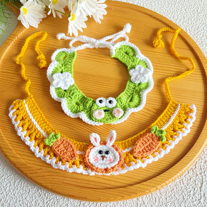 Mokka - Frog and Bunny Pattern Pet Collar