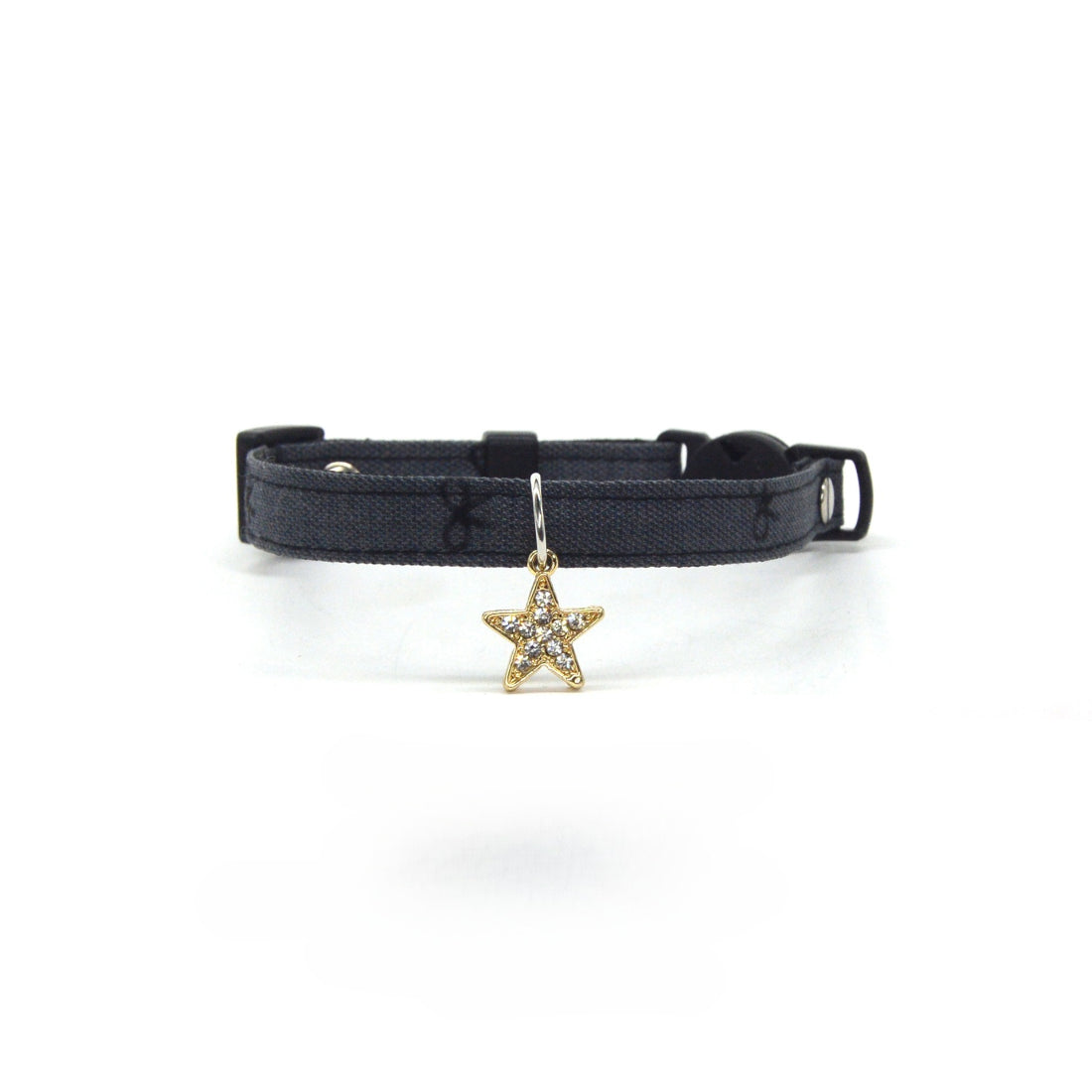 Model wearing Mokka Sparkle Star Breakaway Collar with star charm visible
