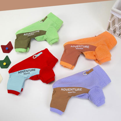 Ozzie - Letter Trim Color Block Dog Jumpsuit