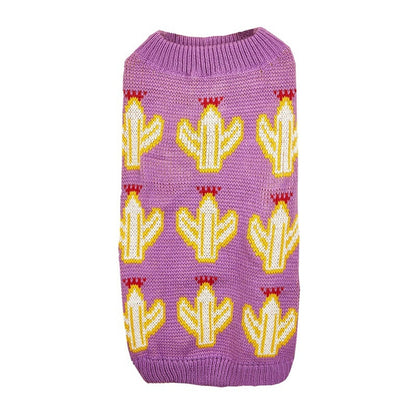 Ozzie - Cactus Pattern Knit Dog Sweater for Pets
