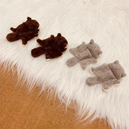 Plush squirrel kicker cat toy with embroidered nose and paw details