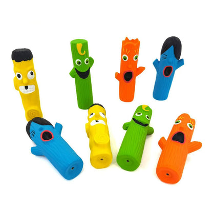 Petkin – Funny Face Squeaky Rubber Dog Toys