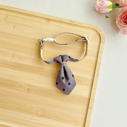 Mokka - Decorative Pet Tie Flower Print Collar