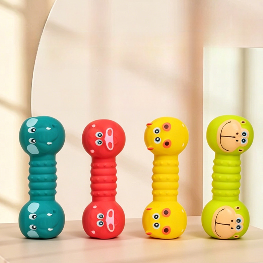 Petkin - Cartoon Barbell Squeaky Play Dog Toy