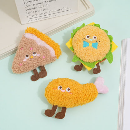 Close-up of Moo plush cat toy showing detailed stitching and soft texture