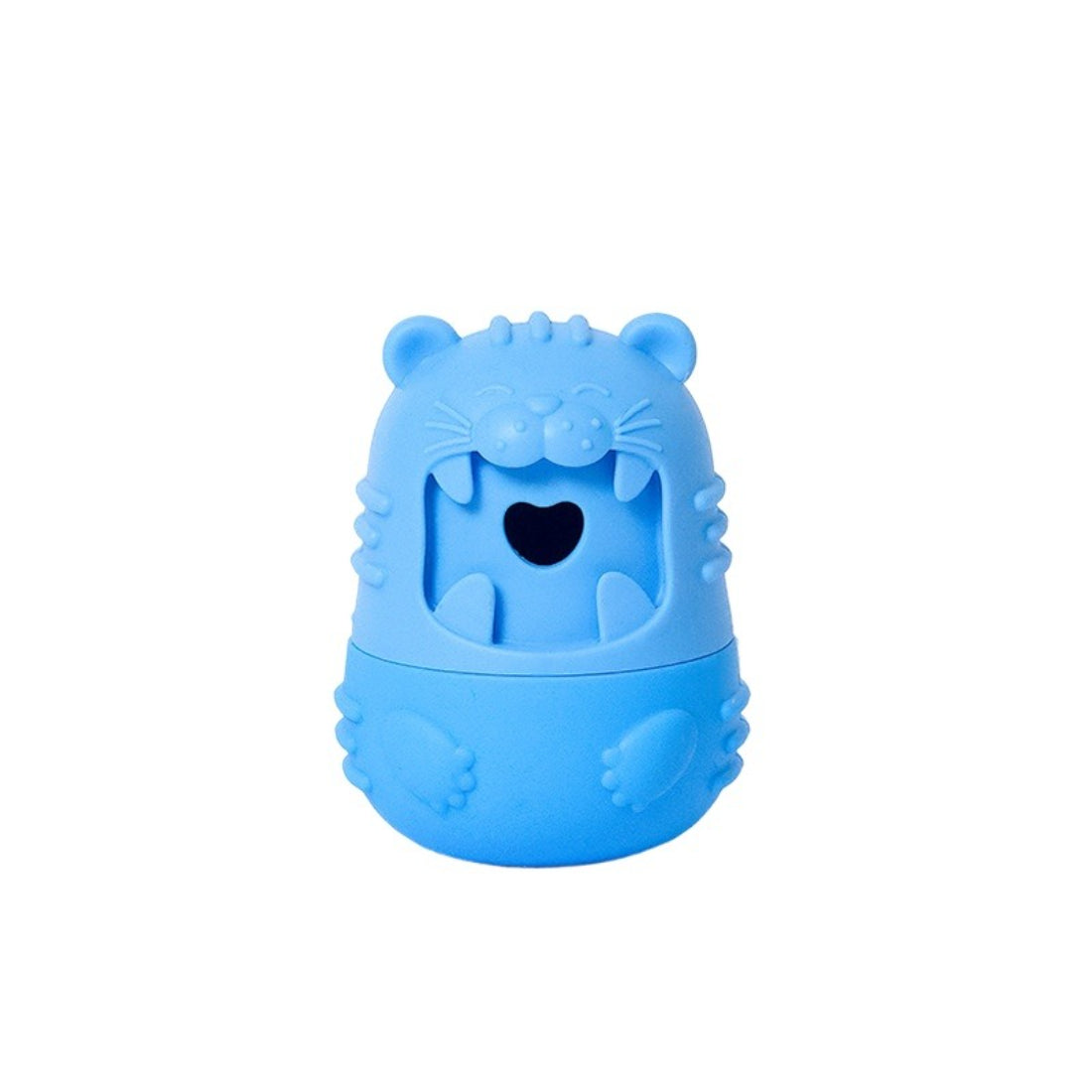 Petkin Monster Treat Dispenser dog toy in purple with monster face design
