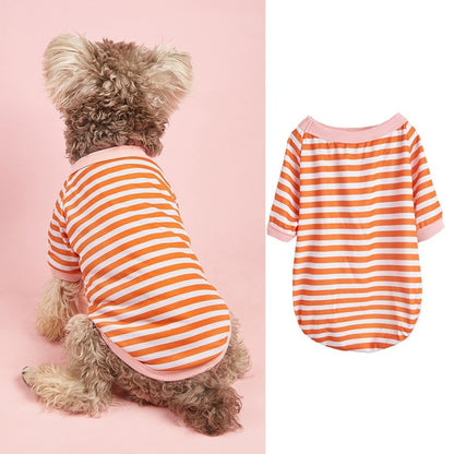Ozzie - Casual Short Sleeve Striped Pet Dog T-Shirt