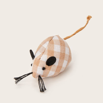 Moo - Classic Plaid Mouse Cat Plush Toy