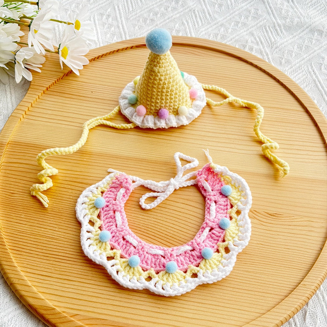 Mokka - Birthday Cake Pet Bib and Hat Set