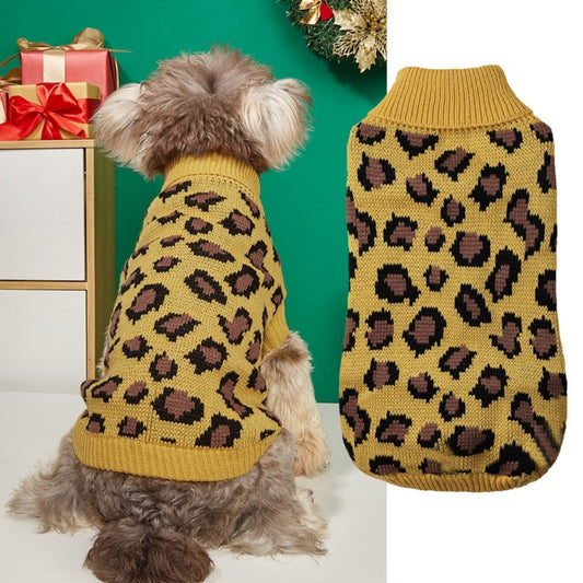 Ozzie - Leopard Print Sweater for Small Dogs