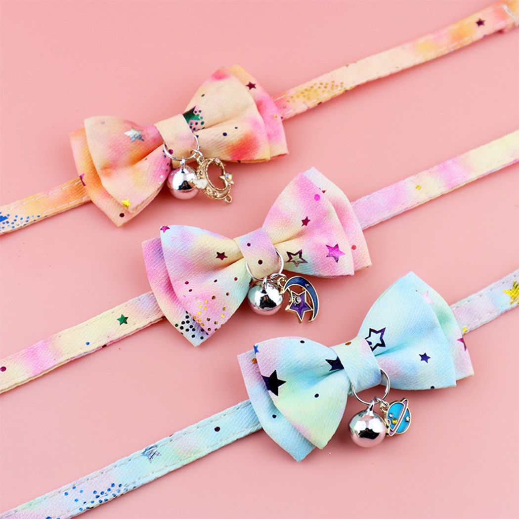 Mokka - Star Print Bow Cat Collar