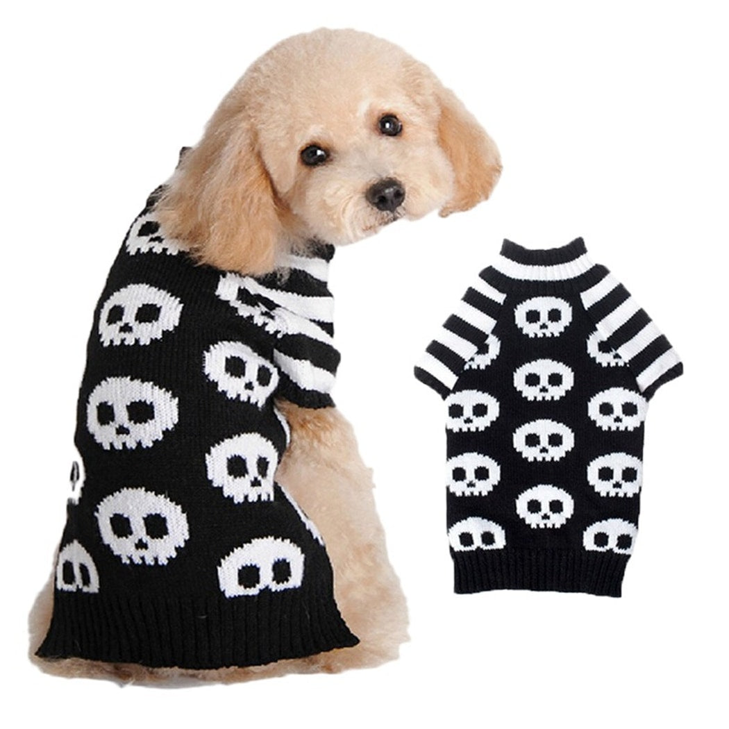 Halloweek - Halloween Skull Print Dog Costume Sweater