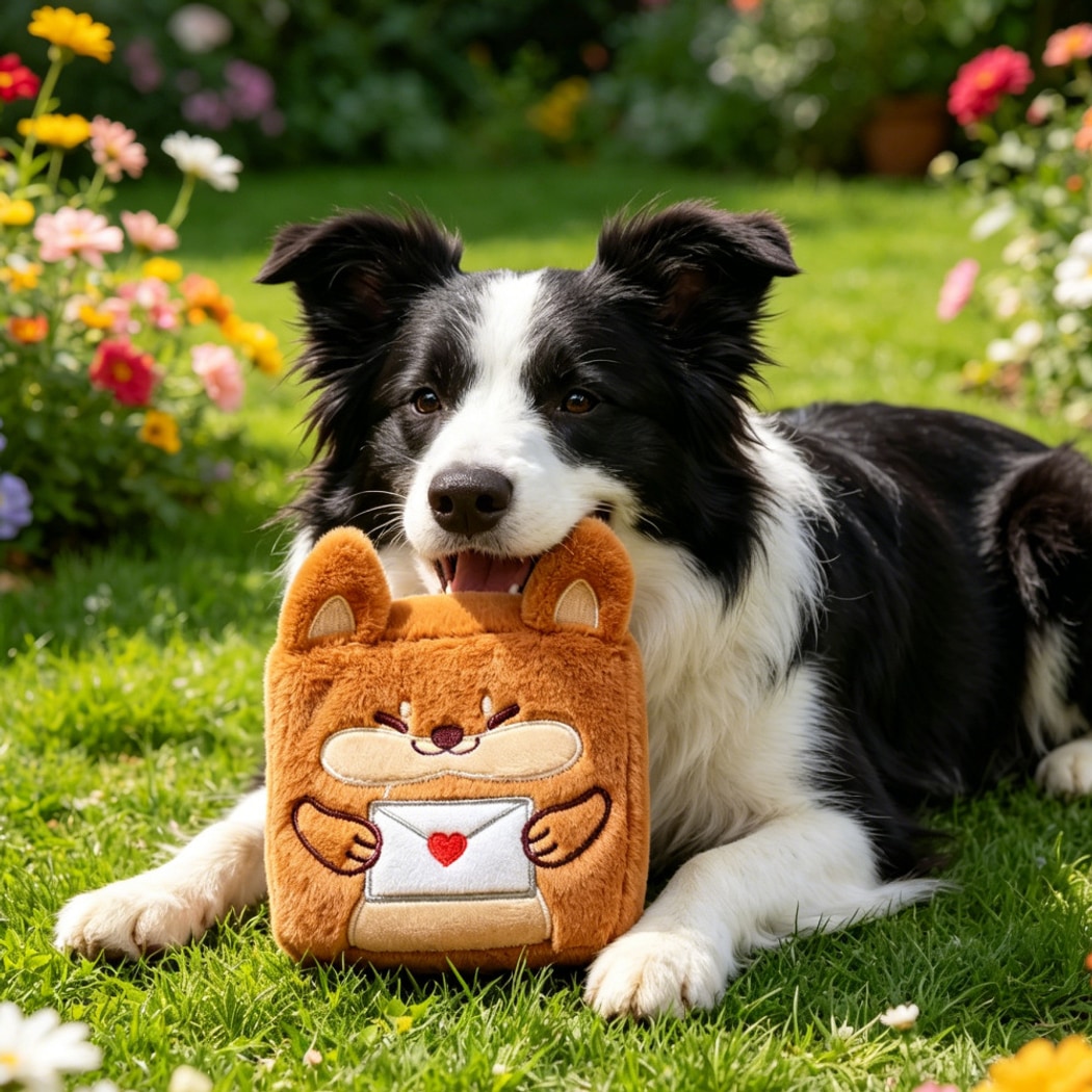 Petkin - Rectangular Plush Figure Squeaky Dog Toy