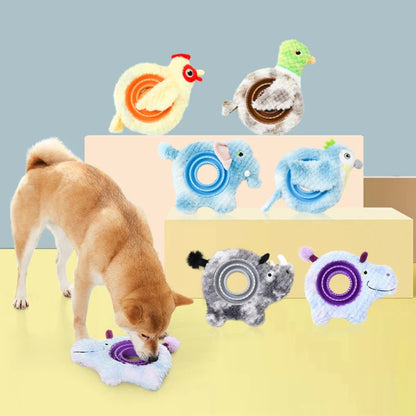 Petkin - Animal-Shaped Circular Insert plush dog toy