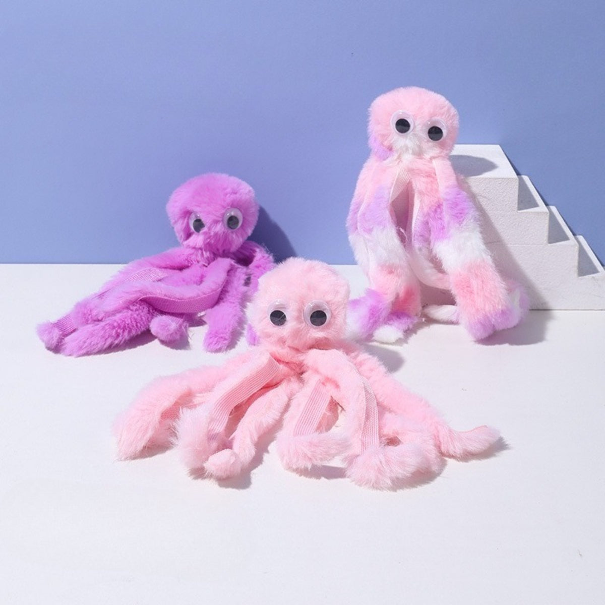 Petkin plush octopus cat toy displayed from top view highlighting tentacles