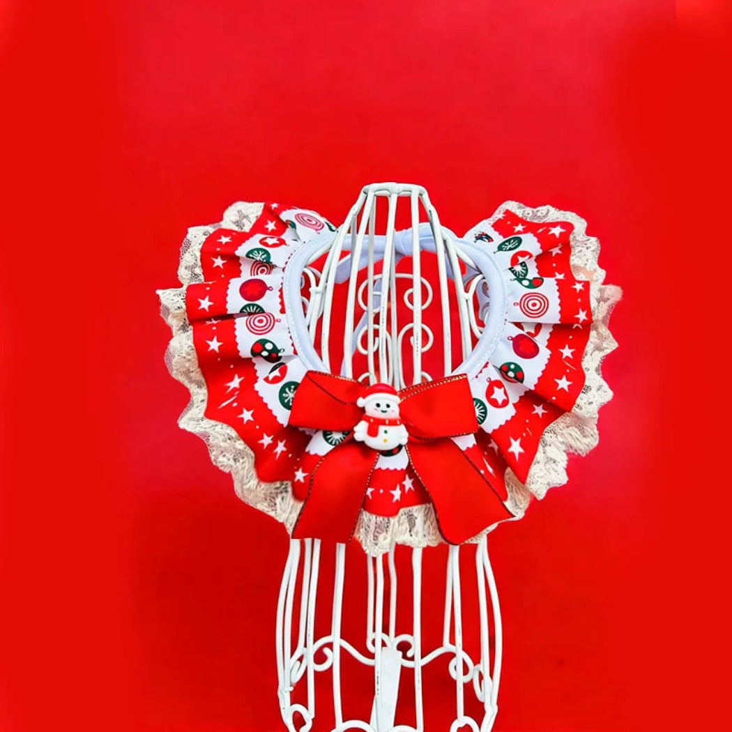 Mokka - Christmas Ruffled Bib Pet Neckwear