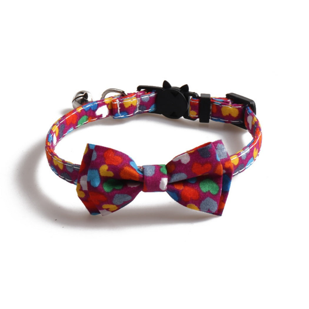 Mokka - Heart Bowtie Pet Collar